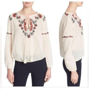 Tory Burch Long Sleeve Blouse with Tassels